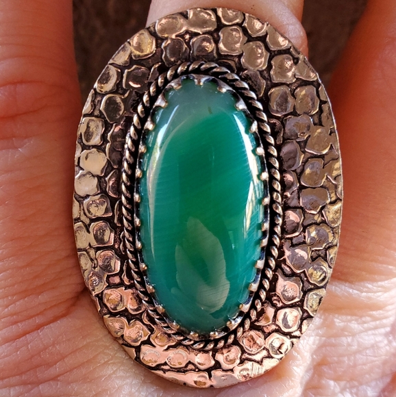 New Huge Botswana Agate 925 Silver Statement Ring. - Picture 8 of 13